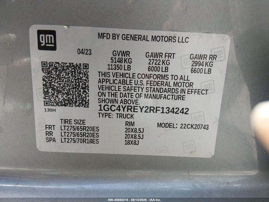 1GC4YREY2RF134242 2024 CHEVROLET SILVERADO 2500HD photo no. 8
