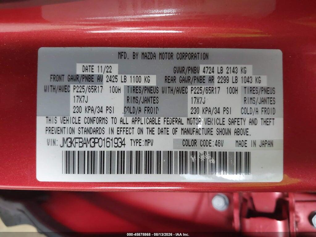 JM3KFBAM3P0161934 2023 MAZDA CX-5 photo no. 9