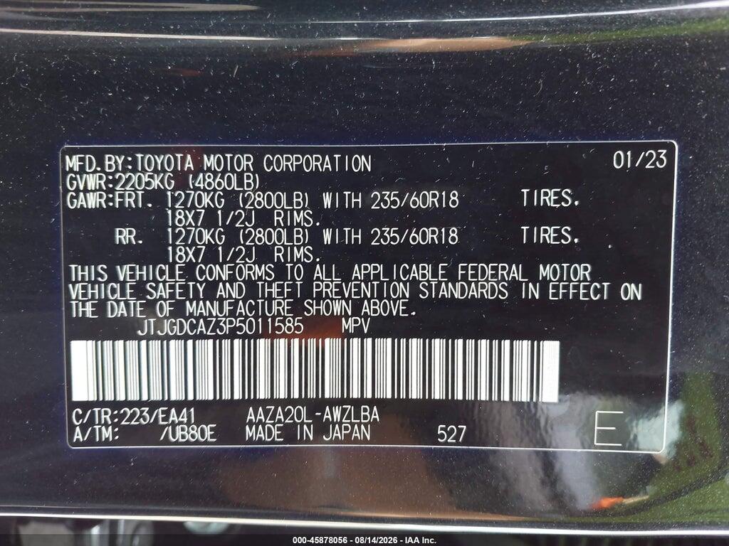 JTJGDCAZ3P5011585 2023 LEXUS NX 250 photo no. 9
