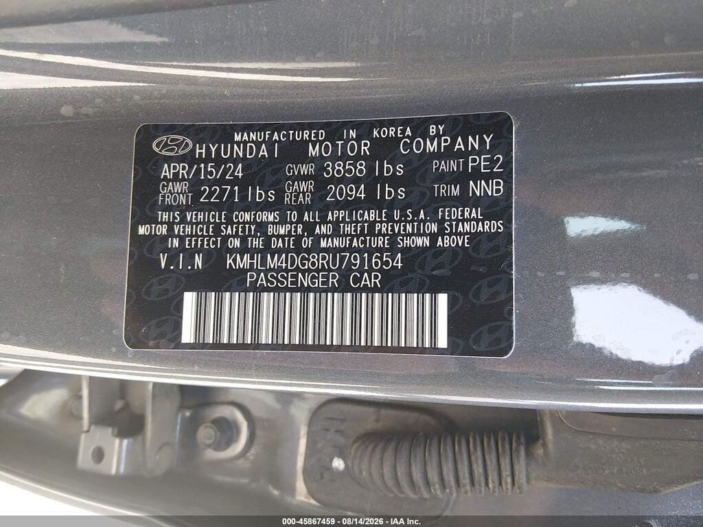 KMHLM4DG8RU791654 2024 HYUNDAI ELANTRA photo no. 9