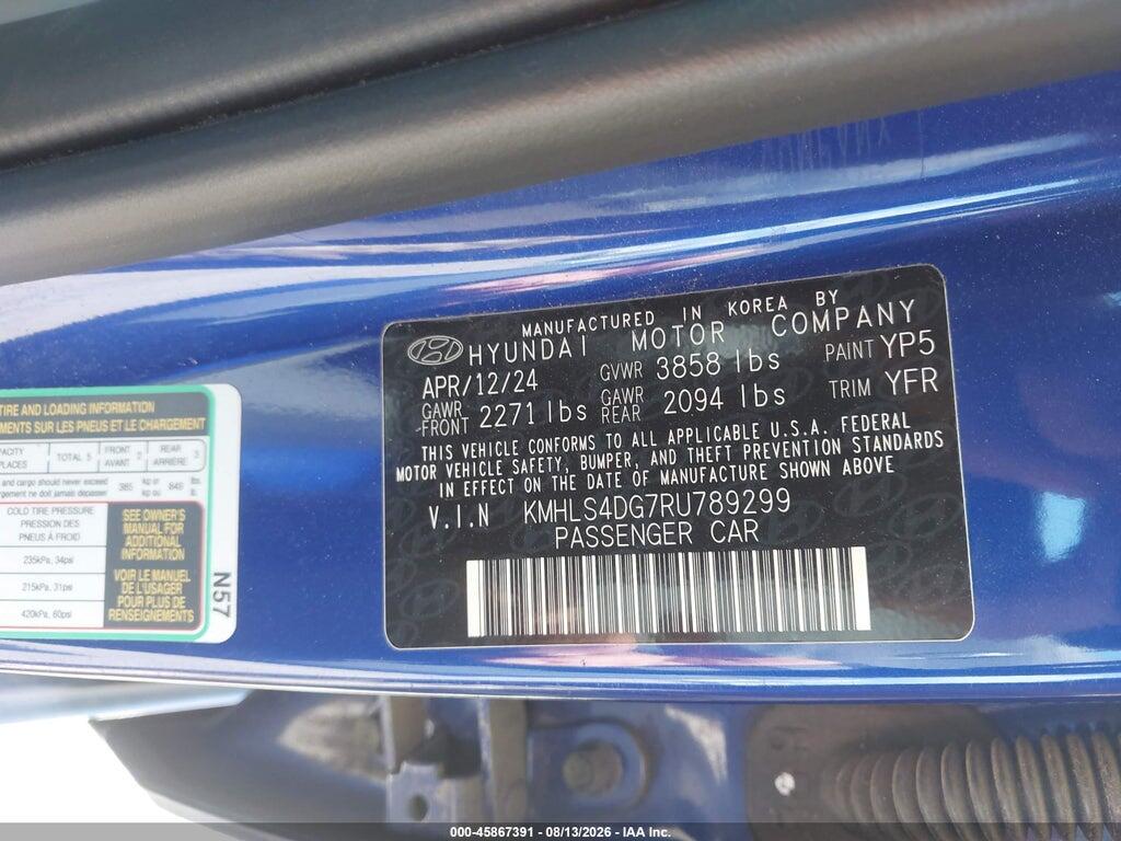 KMHLS4DG7RU789299 2024 HYUNDAI ELANTRA photo no. 9