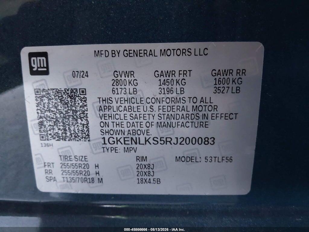 1GKENLKS5RJ200083 2024 GMC ACADIA photo no. 9