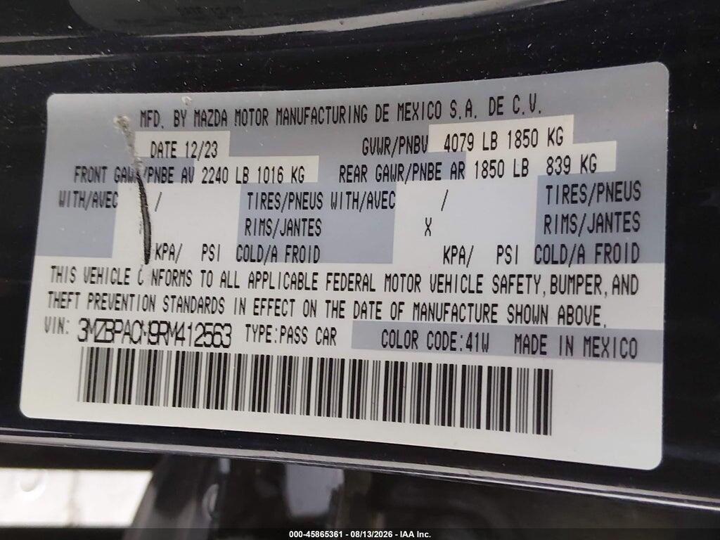3MZBPACM9RM412563 2024 MAZDA MAZDA3 photo no. 9