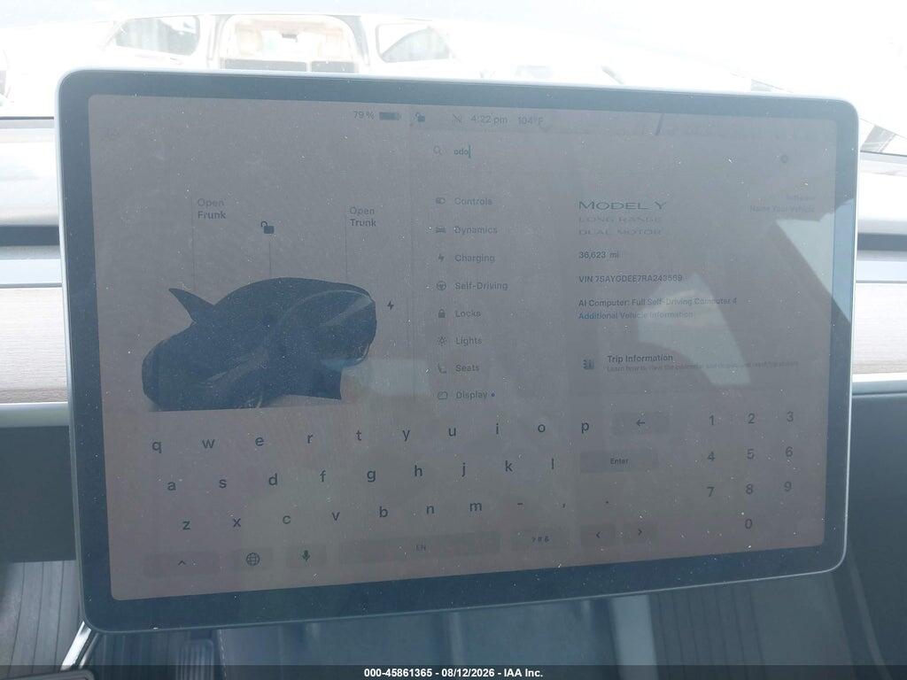 7SAYGDEE7RA243569 2024 TESLA MODEL Y photo no. 7
