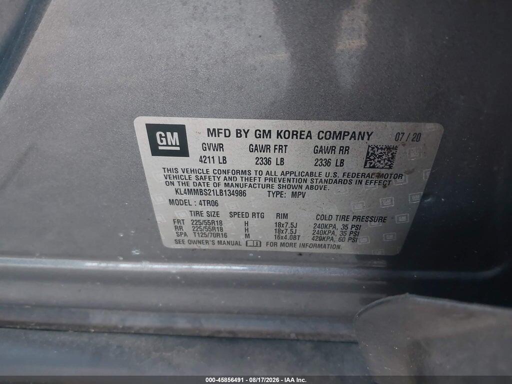 KL4MMBS21LB134986 2020 BUICK ENCORE GX photo no. 9