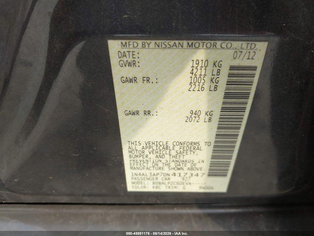 1N4AL3AP7DN417347 2013 NISSAN ALTIMA photo no. 9