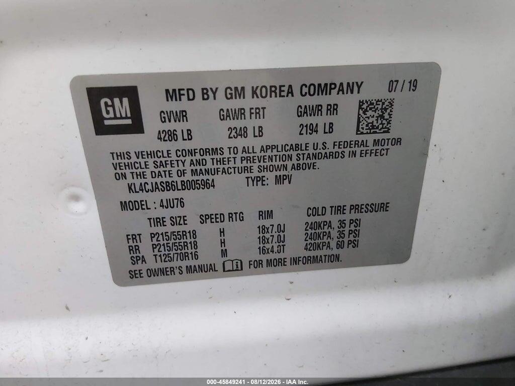 KL4CJASB6LB005964 2020 BUICK ENCORE photo no. 9