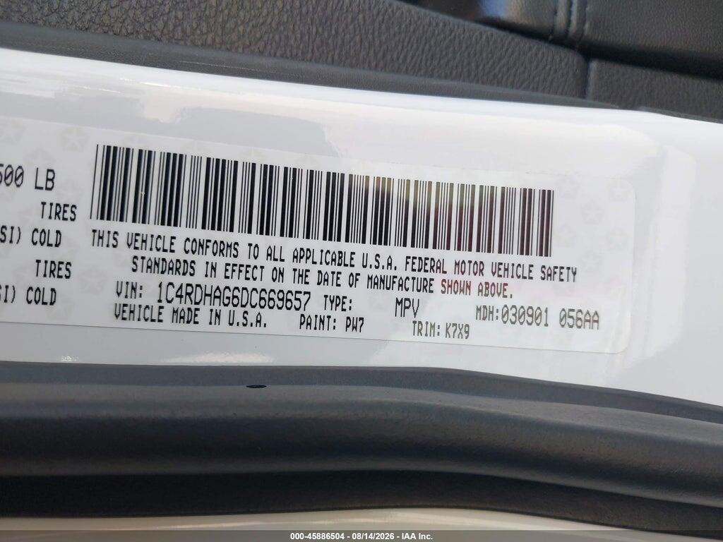 1C4RDHAG6DC669657 2013 DODGE DURANGO photo no. 9