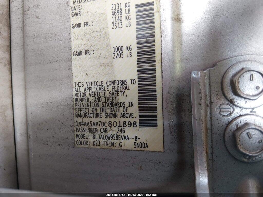 1N4AA5AP7DC801898 2013 NISSAN MAXIMA photo no. 9