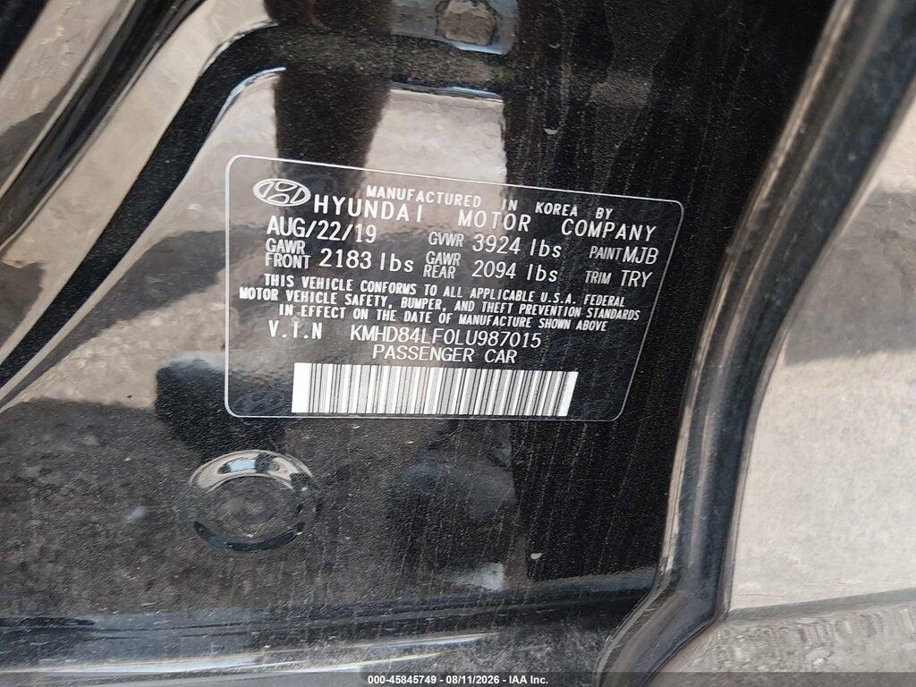 KMHD84LF0LU987015 2020 HYUNDAI ELANTRA photo no. 9