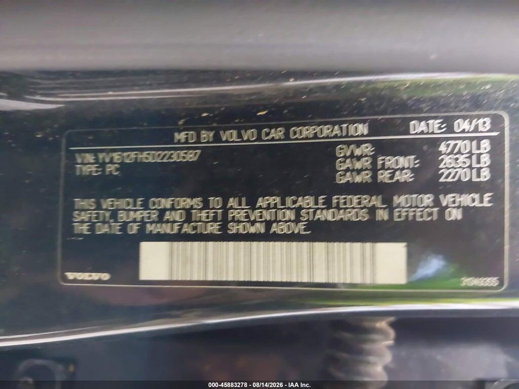 YV1612FH5D2230587 2013 VOLVO S60 photo no. 9