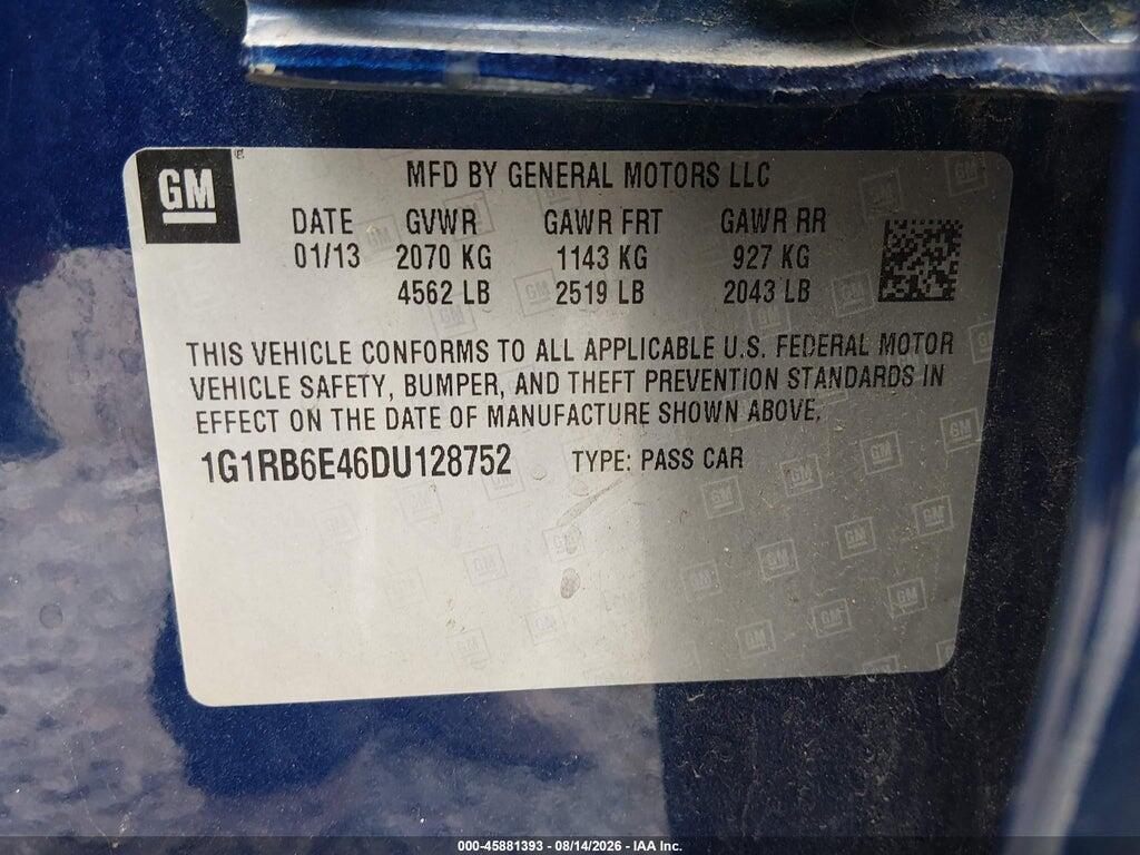 1G1RB6E46DU128752 2013 CHEVROLET VOLT photo no. 9