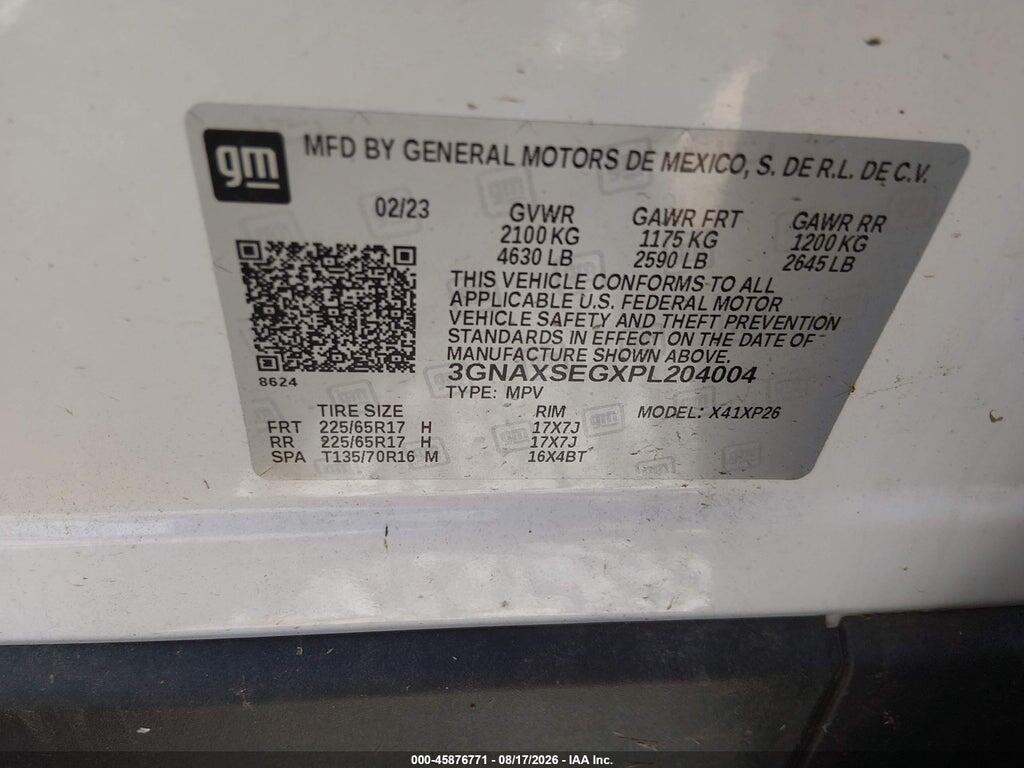 3GNAXSEGXPL204004 2023 CHEVROLET EQUINOX photo no. 9