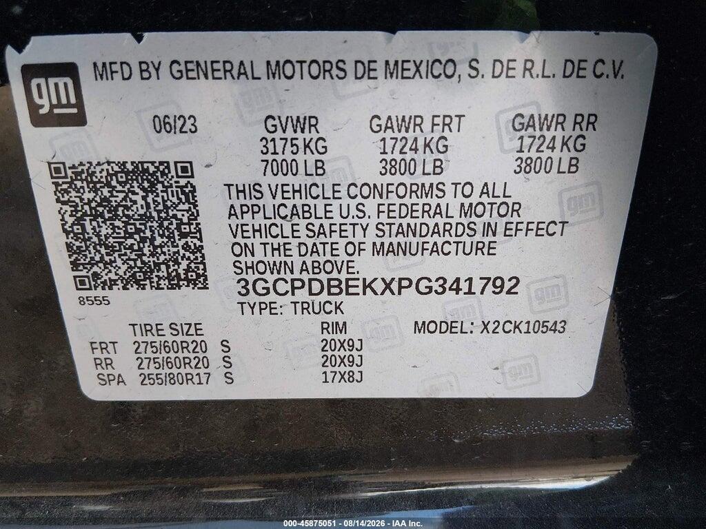 3GCPDBEKXPG341792 2023 CHEVROLET SILVERADO 1500 photo no. 9