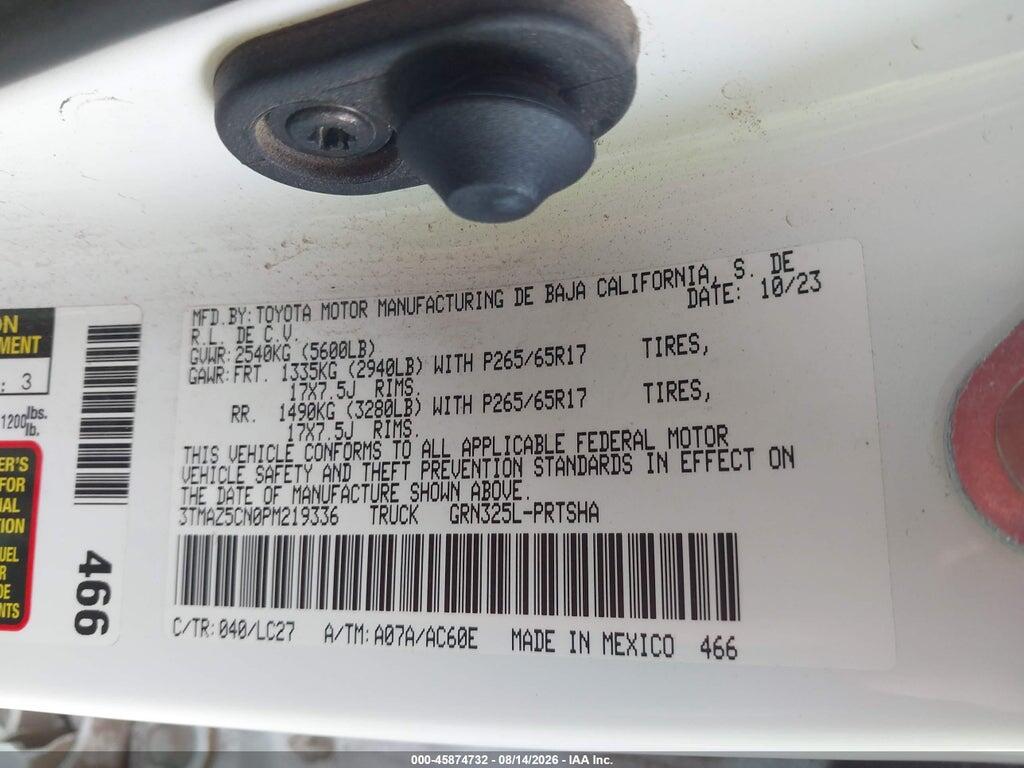 3TMAZ5CN0PM219336 2023 TOYOTA TACOMA photo no. 9