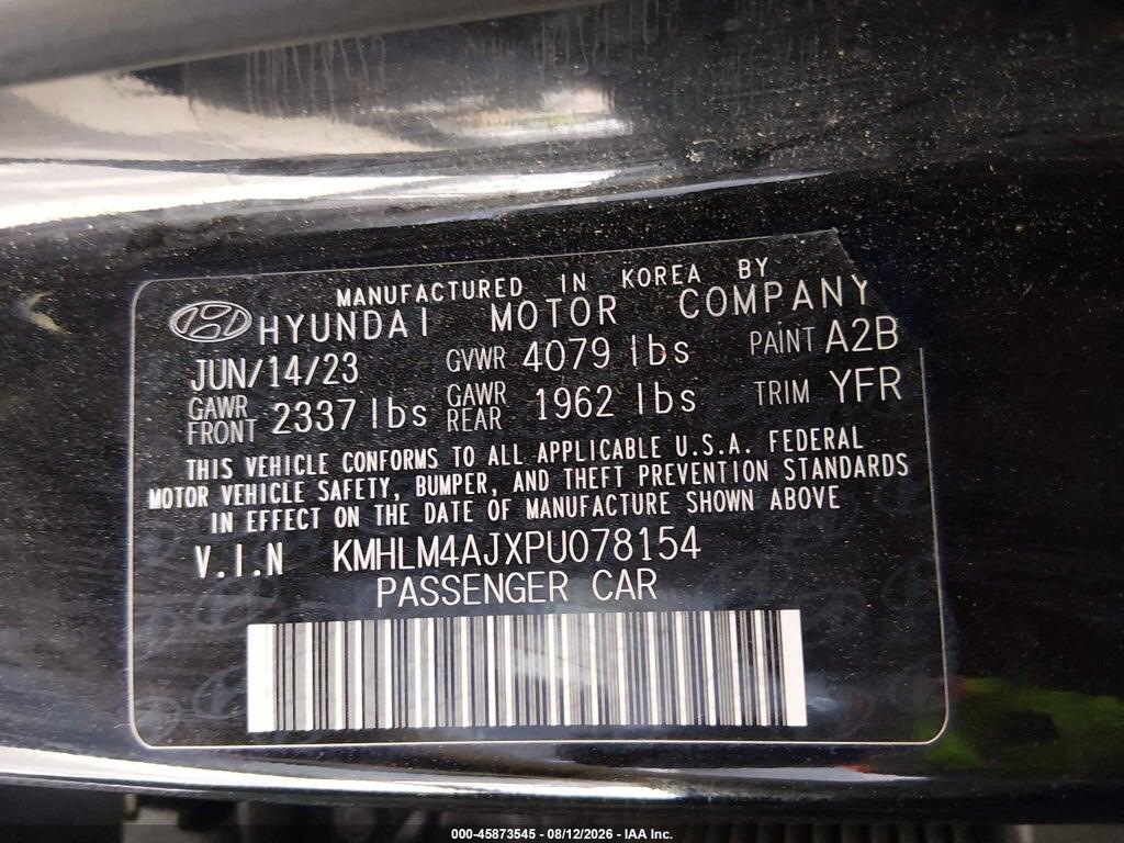 KMHLM4AJXPU078154 2023 HYUNDAI ELANTRA HYBRID photo no. 9