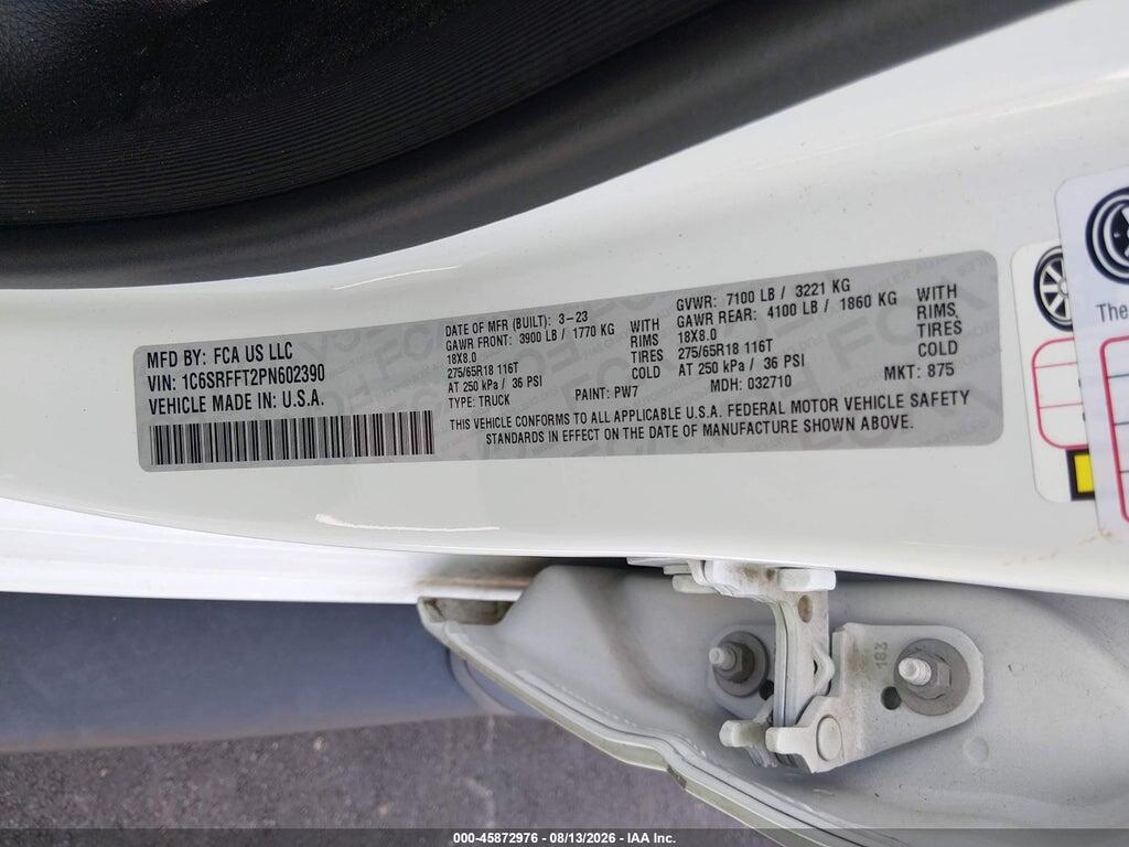 1C6SRFFT2PN602390 2023 RAM 1500 photo no. 9