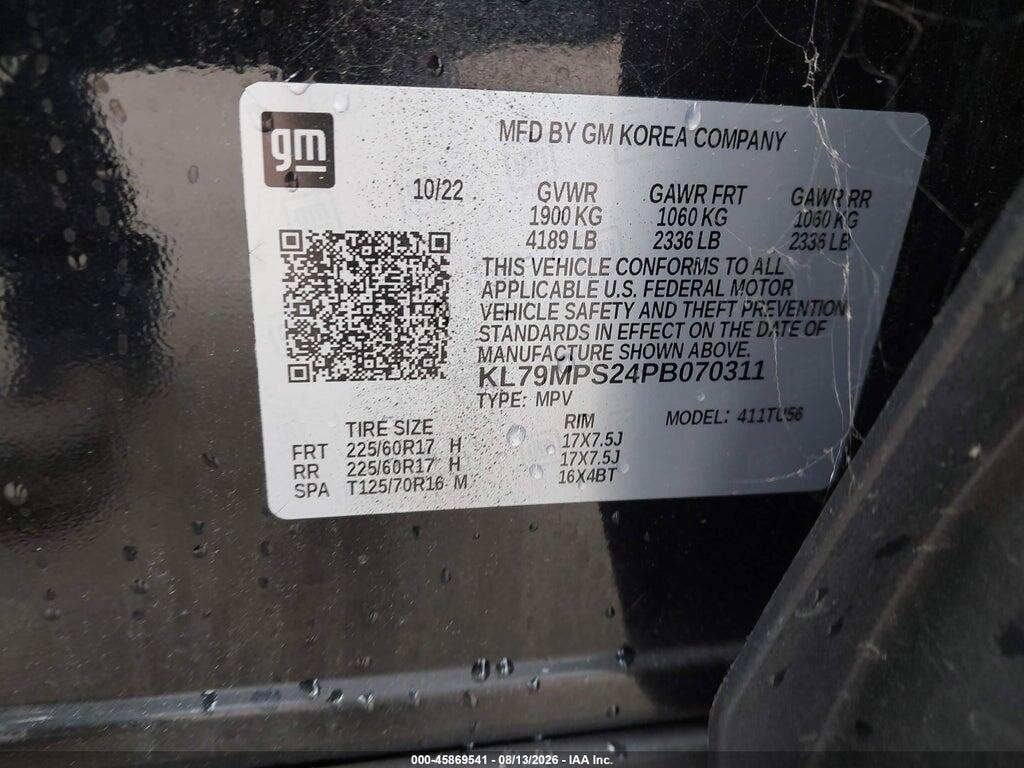 KL79MPS24PB070311 2023 CHEVROLET TRAILBLAZER photo no. 9