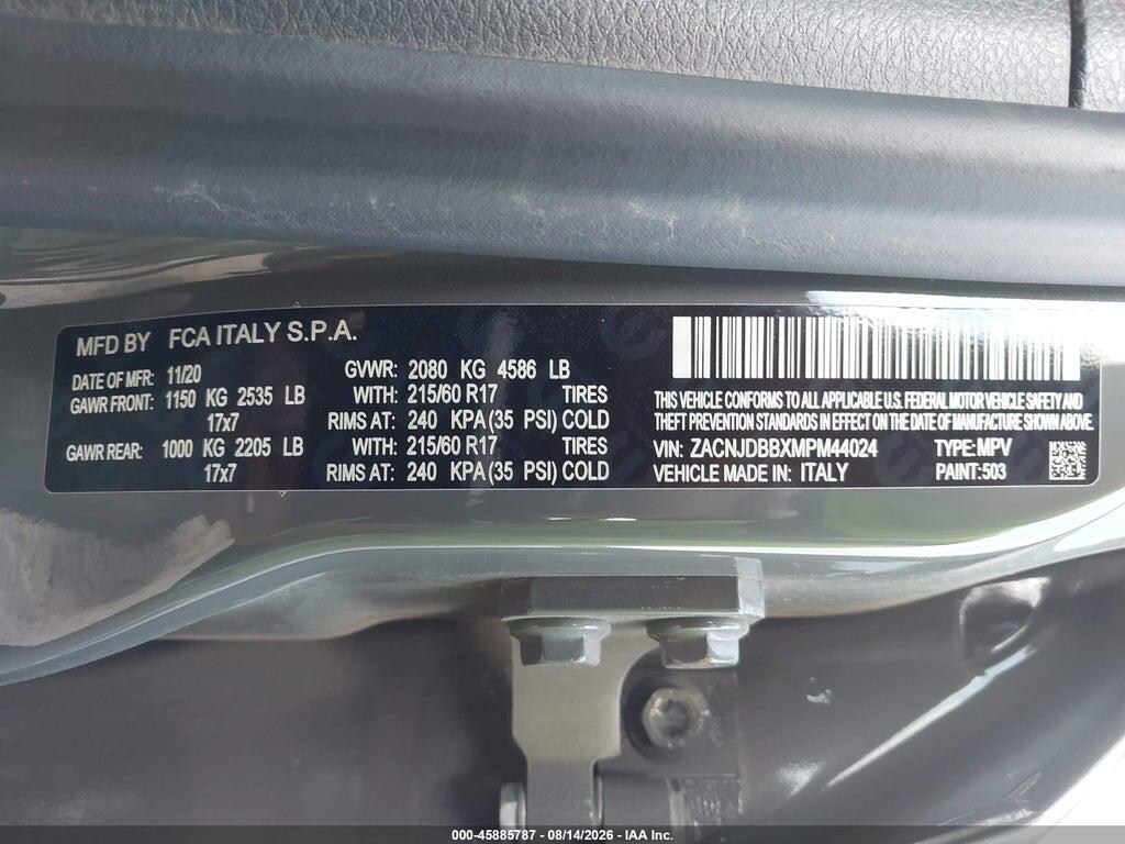 ZACNJDBBXMPM44024 2021 JEEP RENEGADE photo no. 9