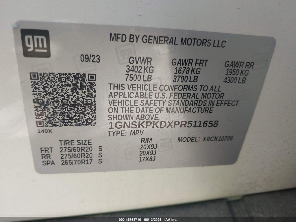 1GNSKPKDXPR511658 2023 CHEVROLET TAHOE photo no. 9