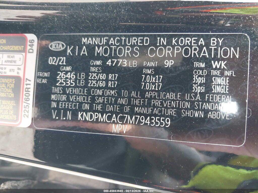 KNDPMCAC7M7943559 2021 KIA SPORTAGE photo no. 9