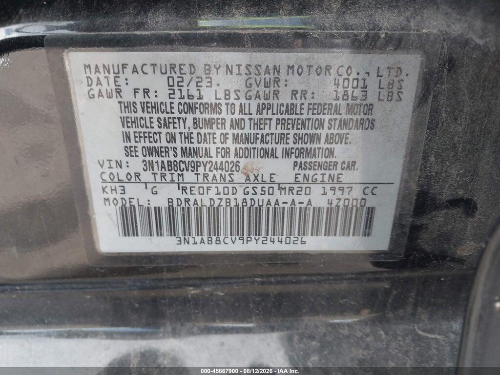 3N1AB8CV9PY244026 2023 NISSAN SENTRA photo no. 9