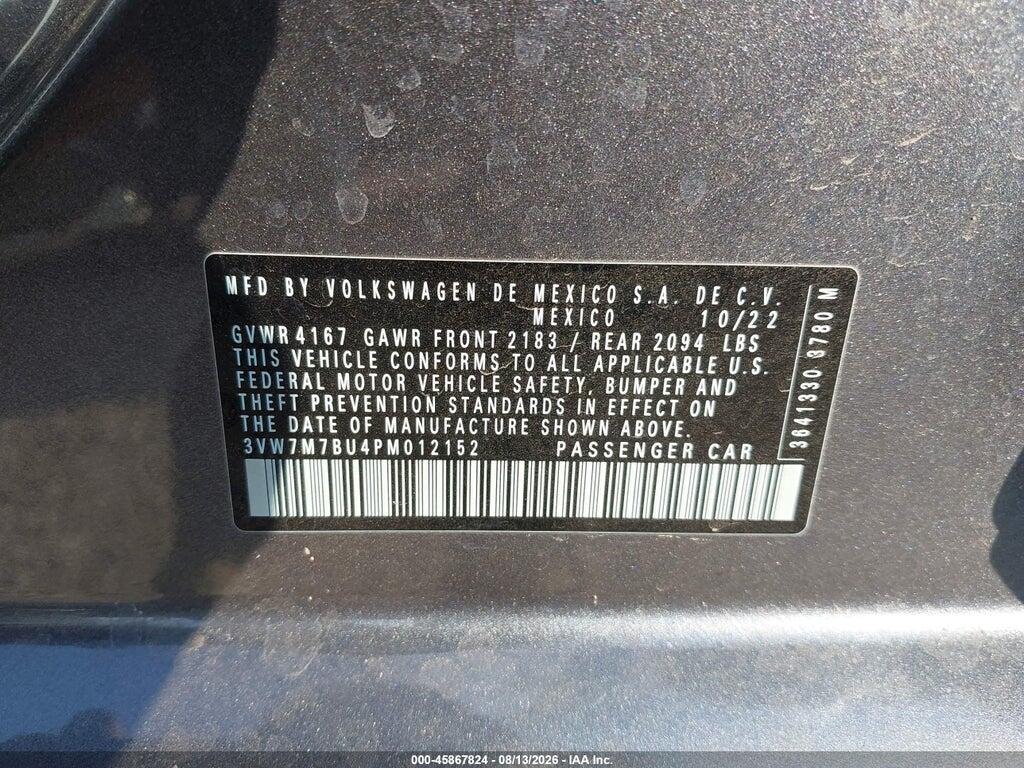 3VW7M7BU4PM012152 2023 VOLKSWAGEN JETTA photo no. 9