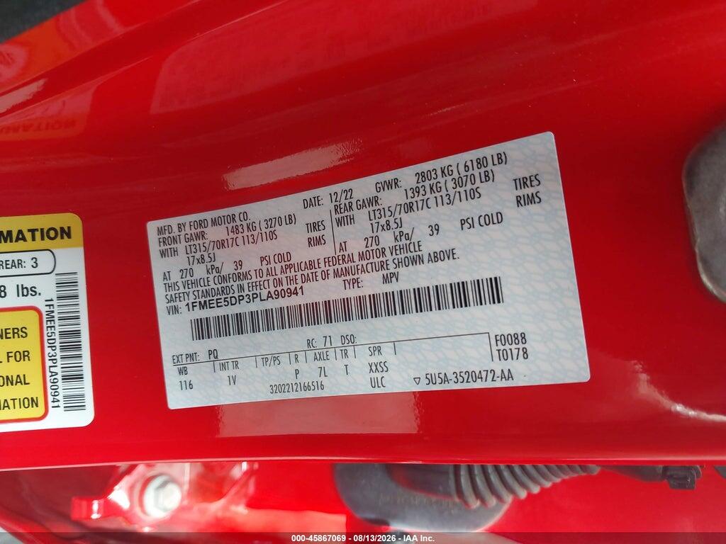 1FMEE5DP3PLA90941 2023 FORD BRONCO photo no. 9