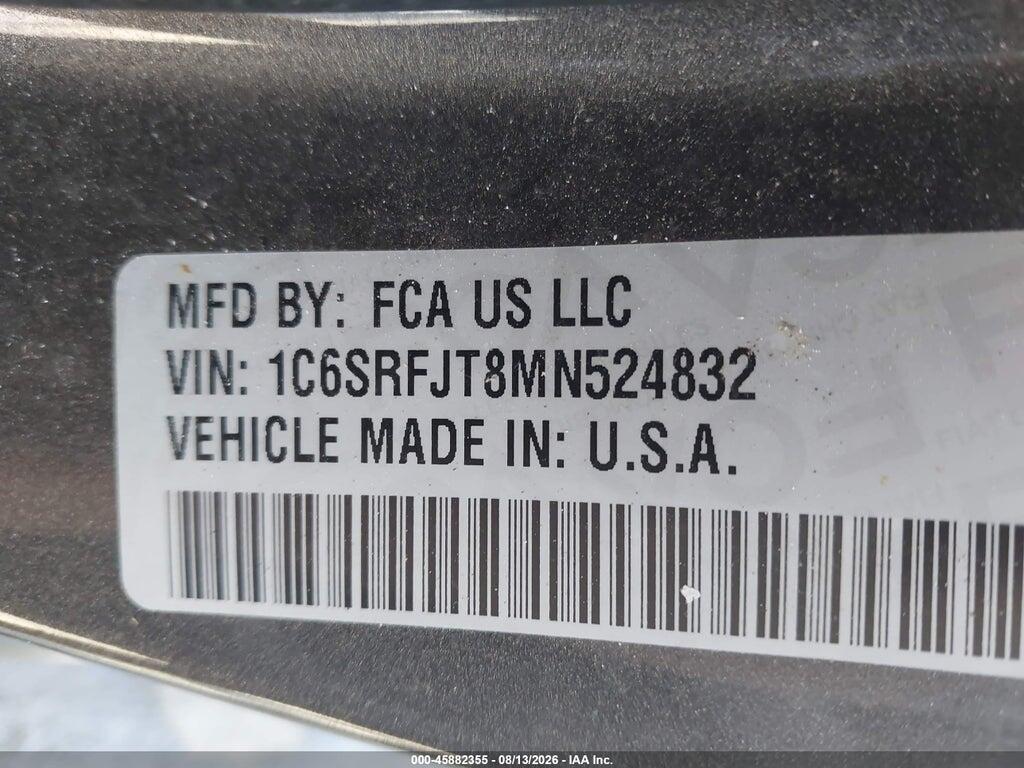 1C6SRFJT8MN524832 2021 RAM 1500 photo no. 9