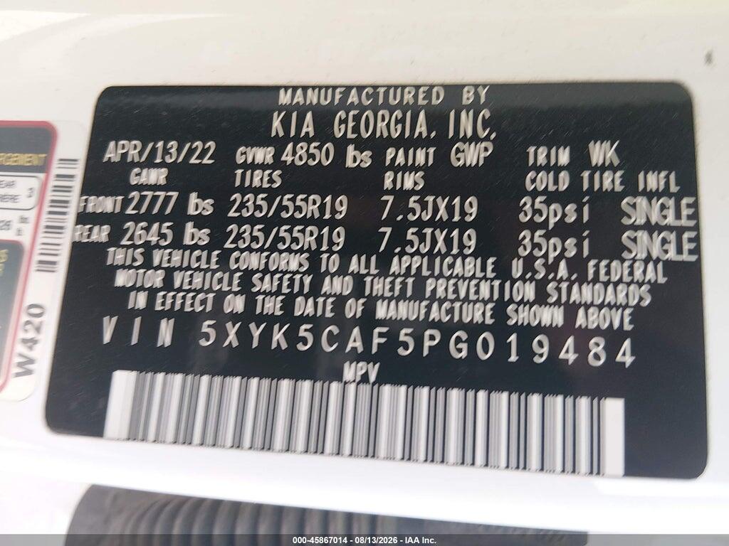 5XYK5CAF5PG019484 2023 KIA SPORTAGE photo no. 9