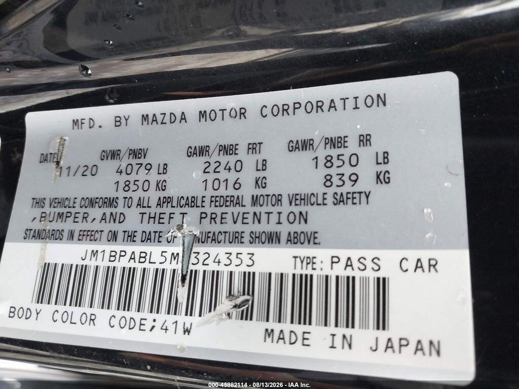 JM1BPABL5M1324353 2021 MAZDA MAZDA3 photo no. 9