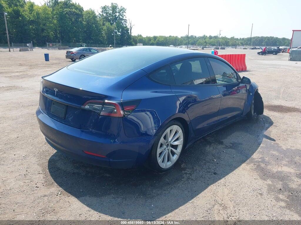 5YJ3E1EA9NF369194 2022 TESLA MODEL 3 photo no. 4