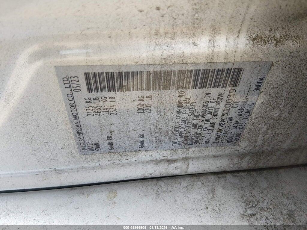 1N4AA6CV8PC510039 2023 NISSAN MAXIMA photo no. 9