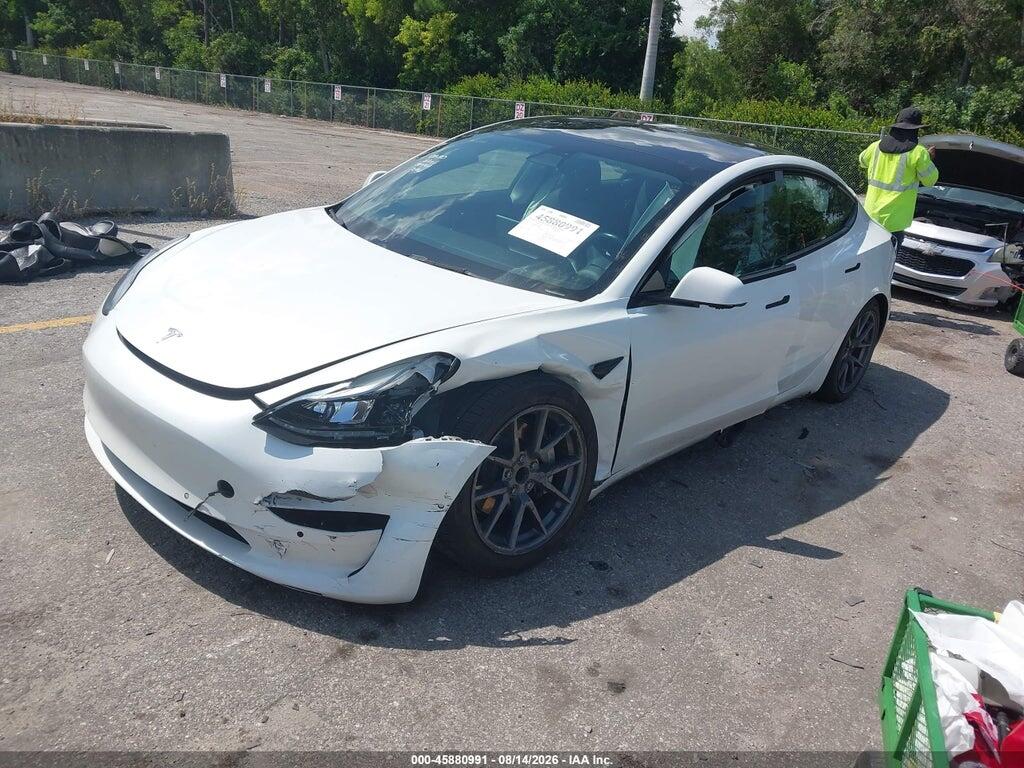 5YJ3E1EA9MF090942 2021 TESLA MODEL 3 photo no. 2