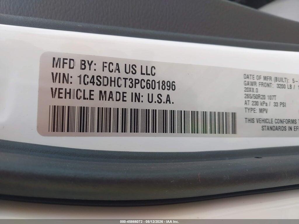 1C4SDHCT3PC601896 2023 DODGE DURANGO photo no. 9