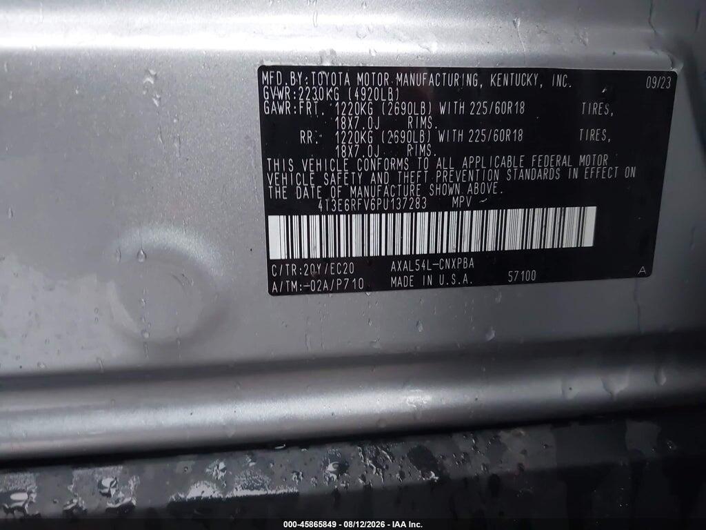 4T3E6RFV6PU137283 2023 TOYOTA RAV4 HYBRID photo no. 9