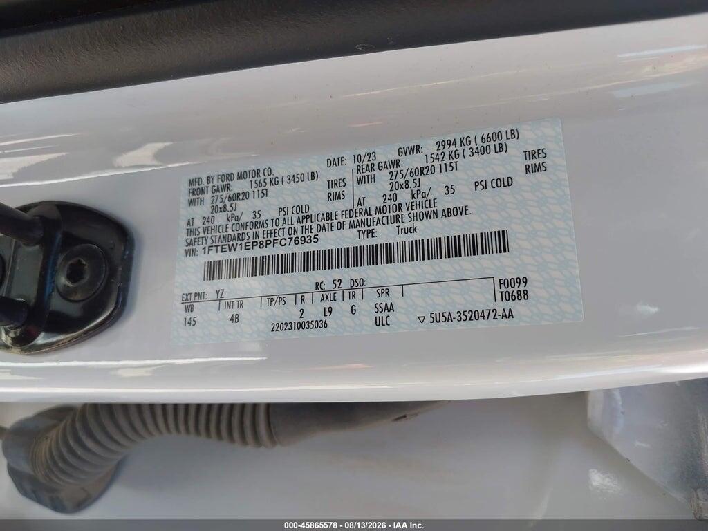 1FTEW1EP8PFC76935 2023 FORD F-150 photo no. 9