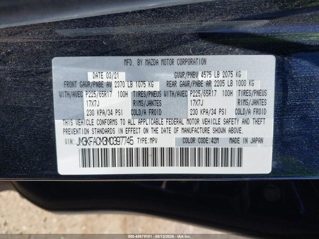 JM3KFACM3M0397745 2021 MAZDA CX-5 photo no. 9