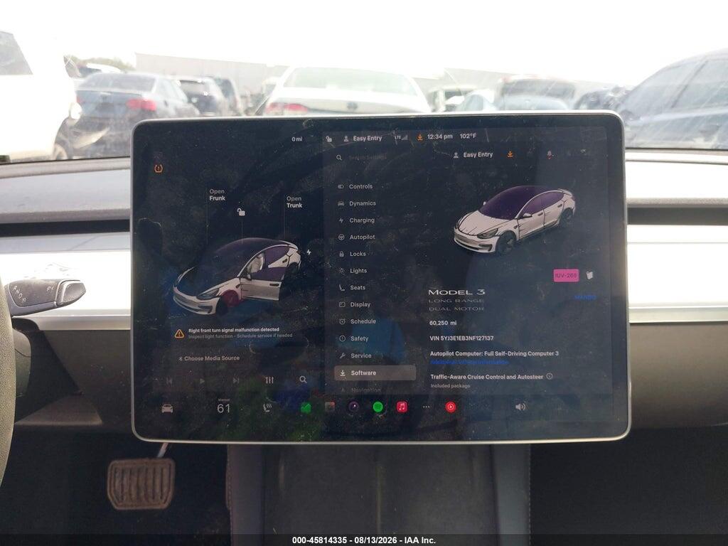 5YJ3E1EB3NF127137 2022 TESLA MODEL 3 photo no. 7