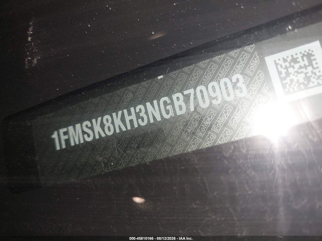1FMSK8KH3NGB70903 2022 FORD EXPLORER photo no. 9
