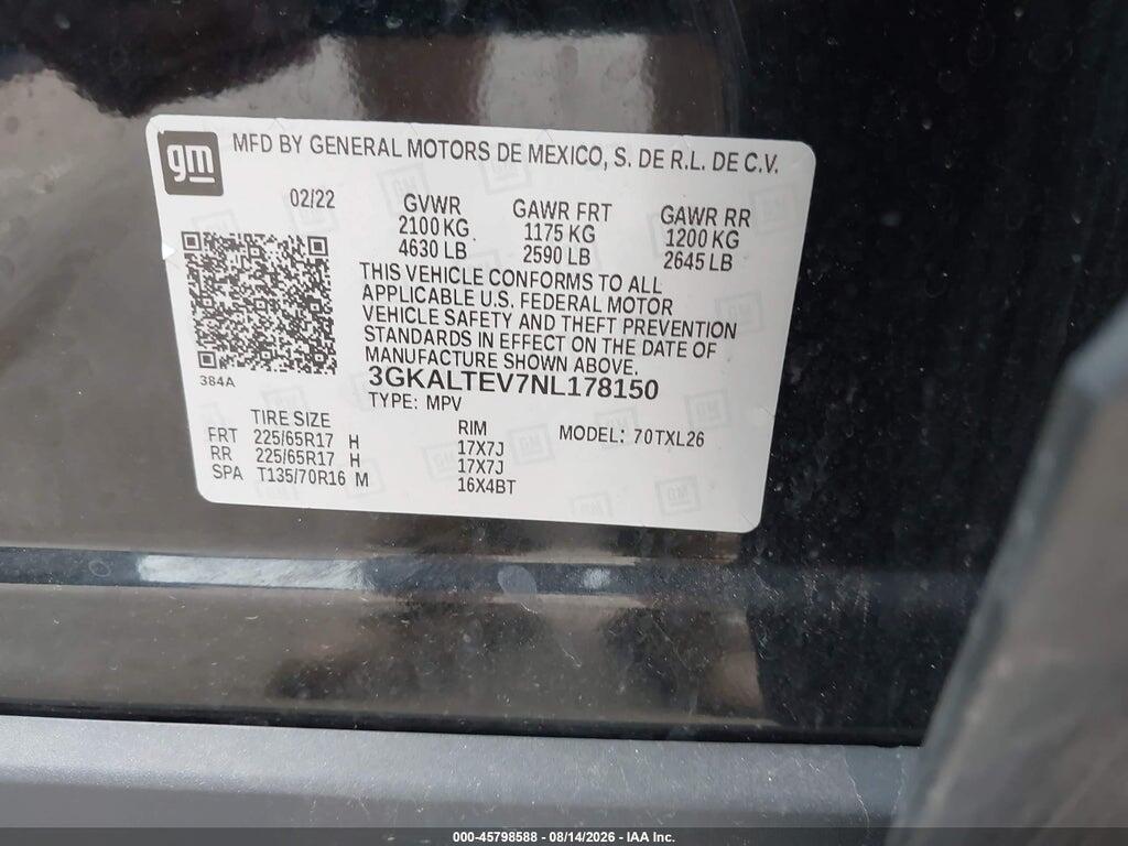 3GKALTEV7NL178150 2022 GMC TERRAIN photo no. 9