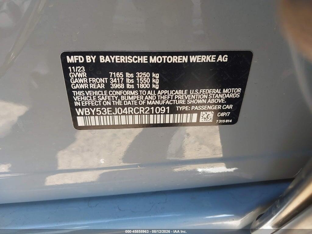 WBY53EJ04RCR21091 2024 BMW I7 photo no. 9