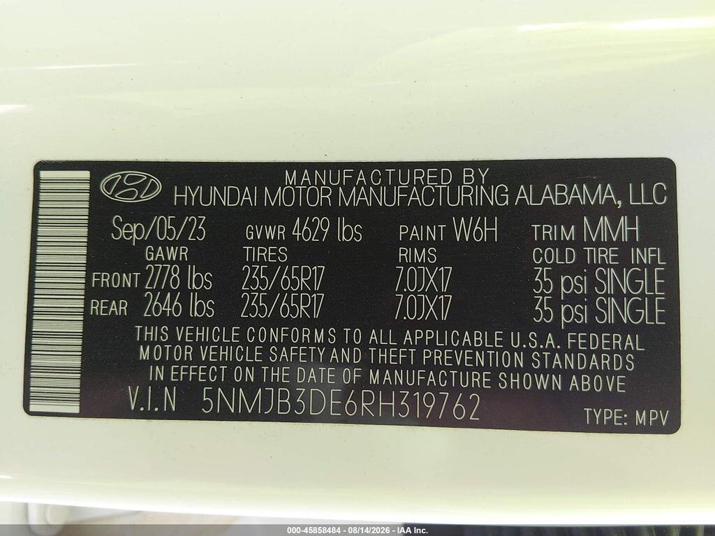 5NMJB3DE6RH319762 2024 HYUNDAI TUCSON photo no. 9