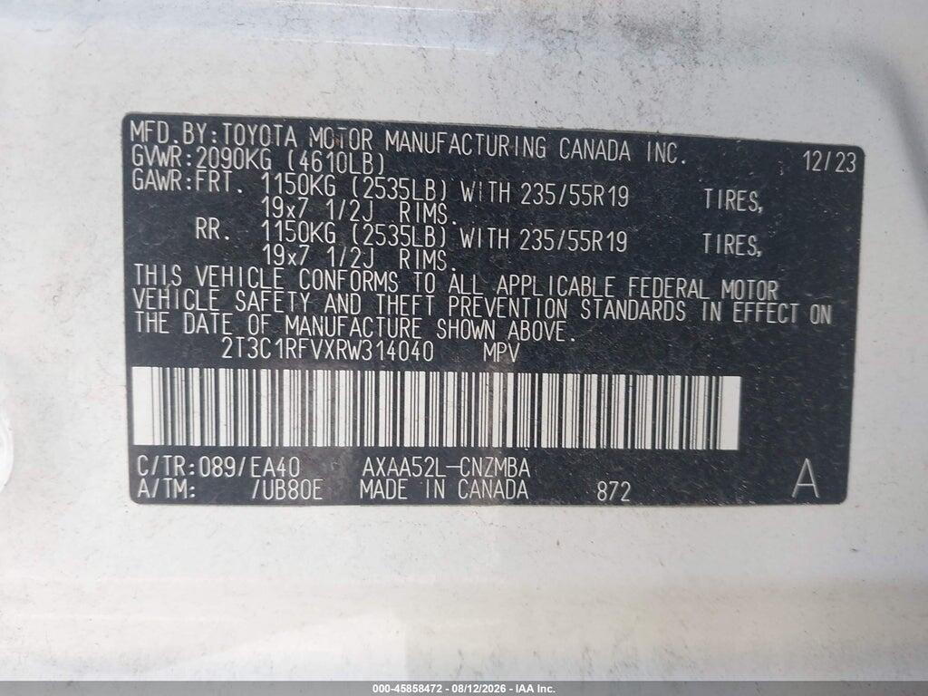 2T3C1RFVXRW314040 2024 TOYOTA RAV4 photo no. 9