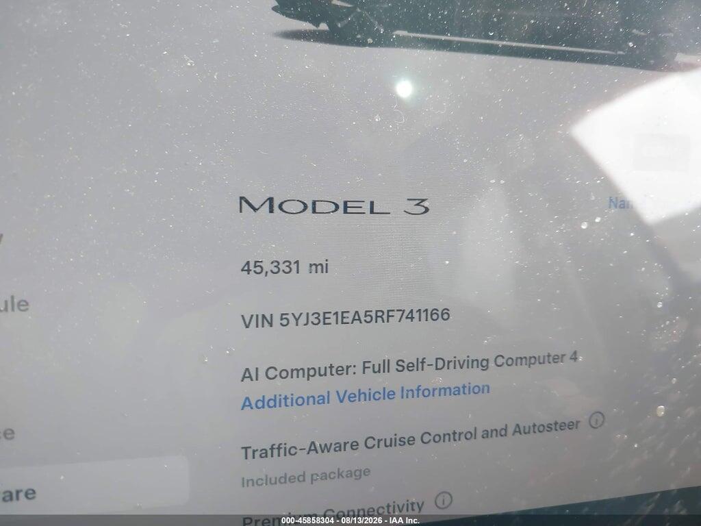 5YJ3E1EA5RF741166 2024 TESLA MODEL 3 photo no. 7