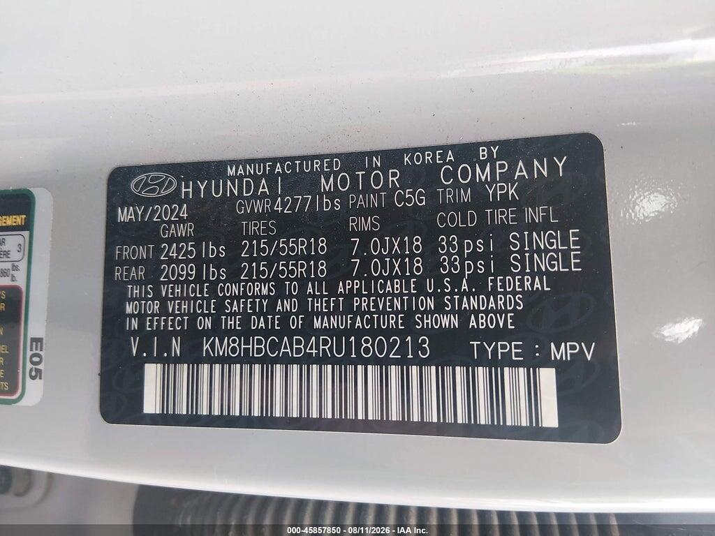 KM8HBCAB4RU180213 2024 HYUNDAI KONA photo no. 9