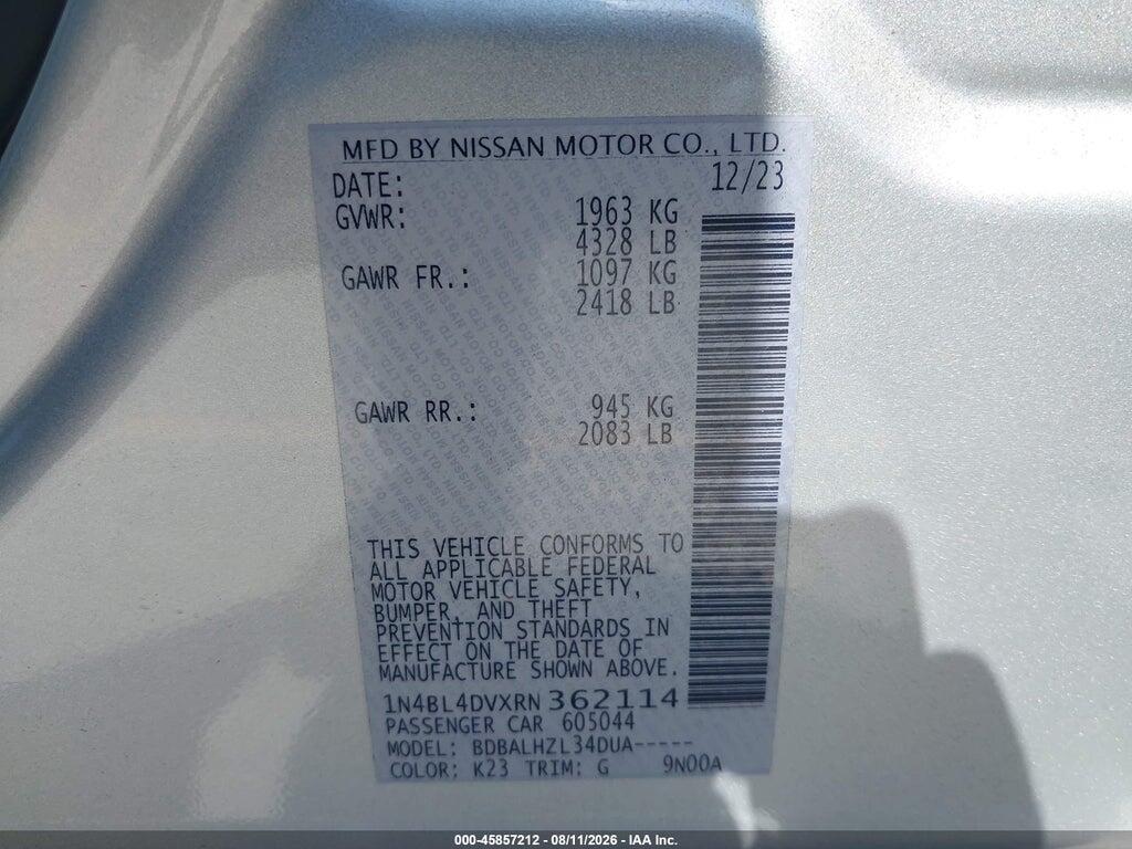 1N4BL4DVXRN362114 2024 NISSAN ALTIMA photo no. 9