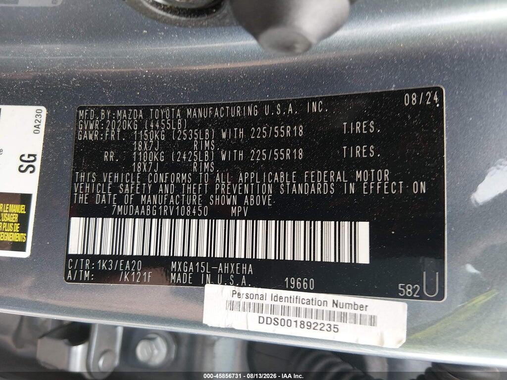 7MUDAABG1RV108450 2024 TOYOTA COROLLA CROSS photo no. 9