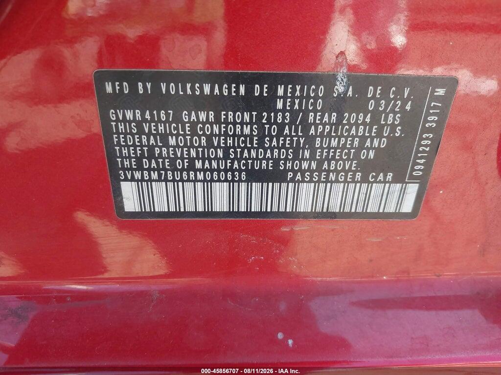 3VWBM7BU6RM060636 2024 VOLKSWAGEN JETTA photo no. 9