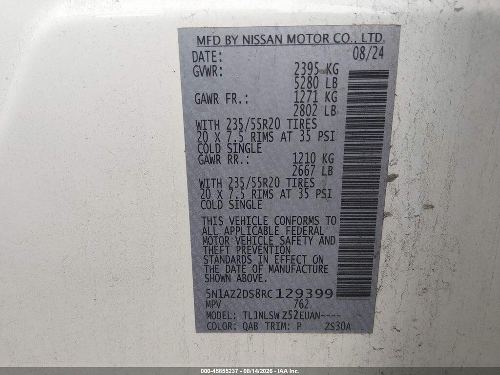 5N1AZ2DS8RC129399 2024 NISSAN MURANO photo no. 9
